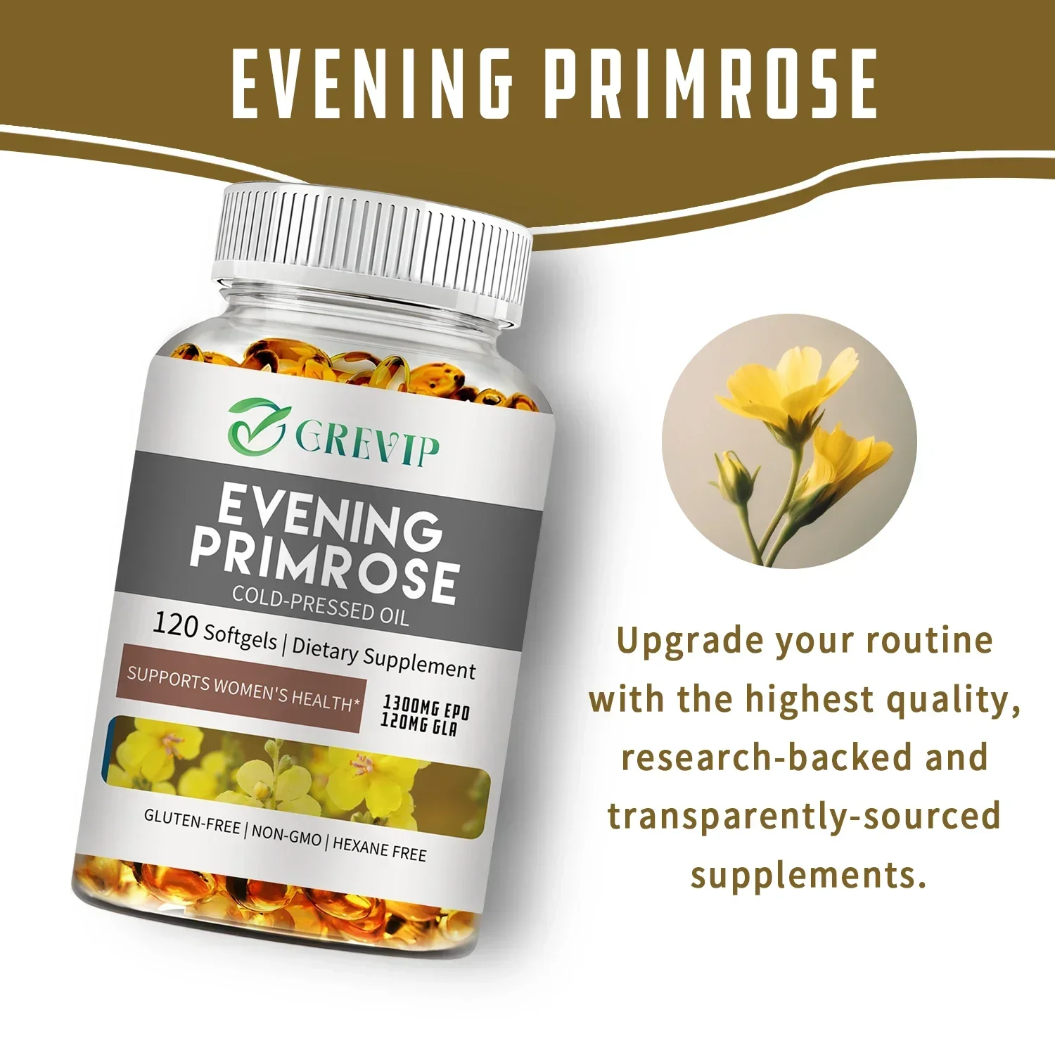 Evening Primrose Oil - Anti-aging Antioxidant Strong Bones Enhance Immunity for Women