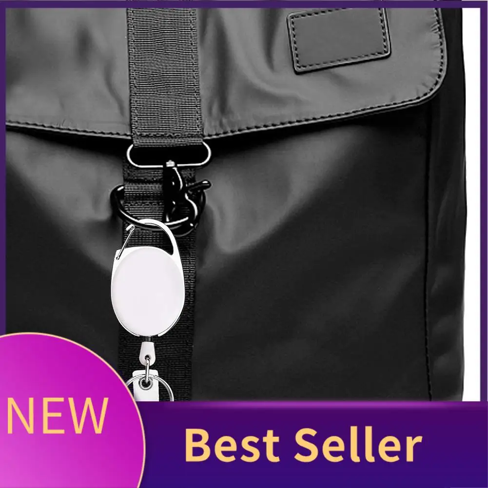 حامل شارة قابل للسحب من HFES مع مشبك بكرة حلقة تسلق وحلقة مفاتيح لحامل سلسلة مفاتيح مفتاح بطاقة الهوية باللون الأسود 10 قطع