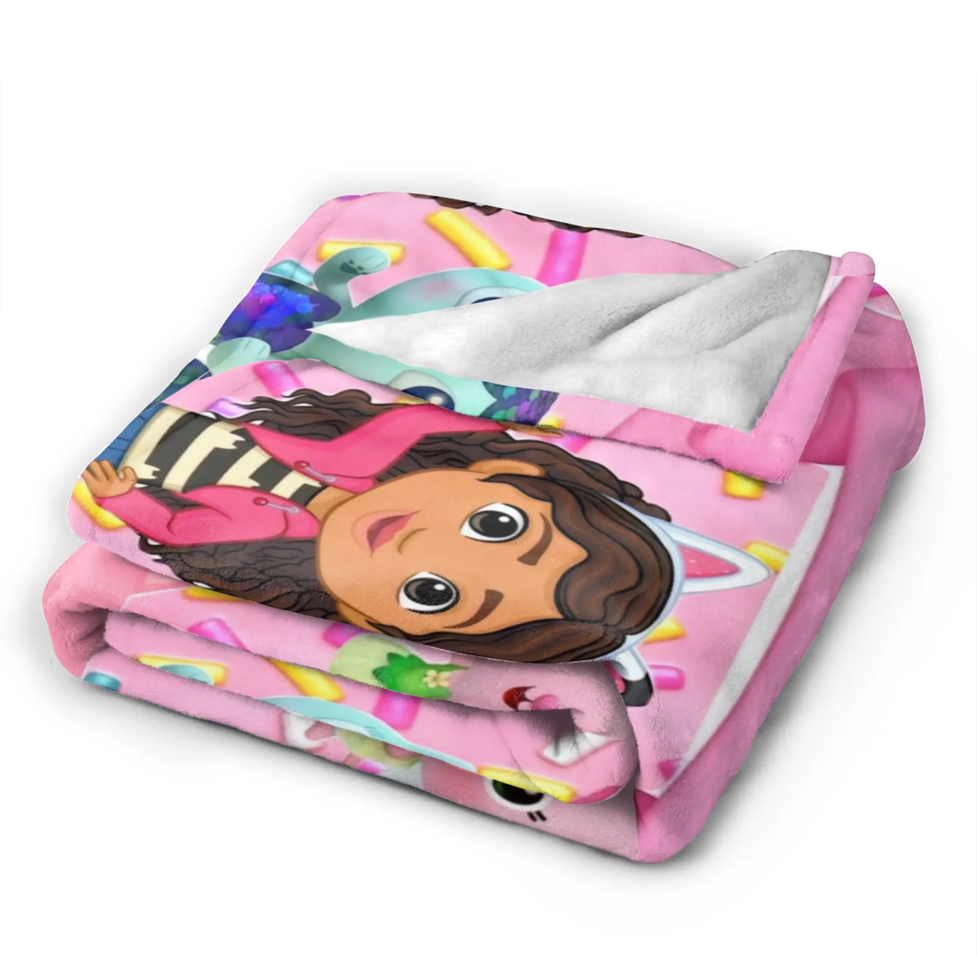 Gabbysed dollhouses Blankets Quality Warm  Throw Blanket Spring Child Couch Chair Sofa Bed Aesthetic Bedspread
