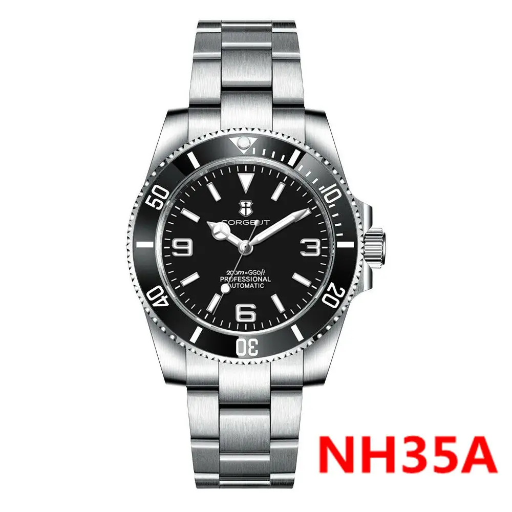 

Роскошные мужские механические часы-дайвер NH35, 40 мм, с автоподзаводом, сапфировым стеклом, люминесцентными стрелками, водонепроницаемость 10 бар, модель Corgeut Reloj