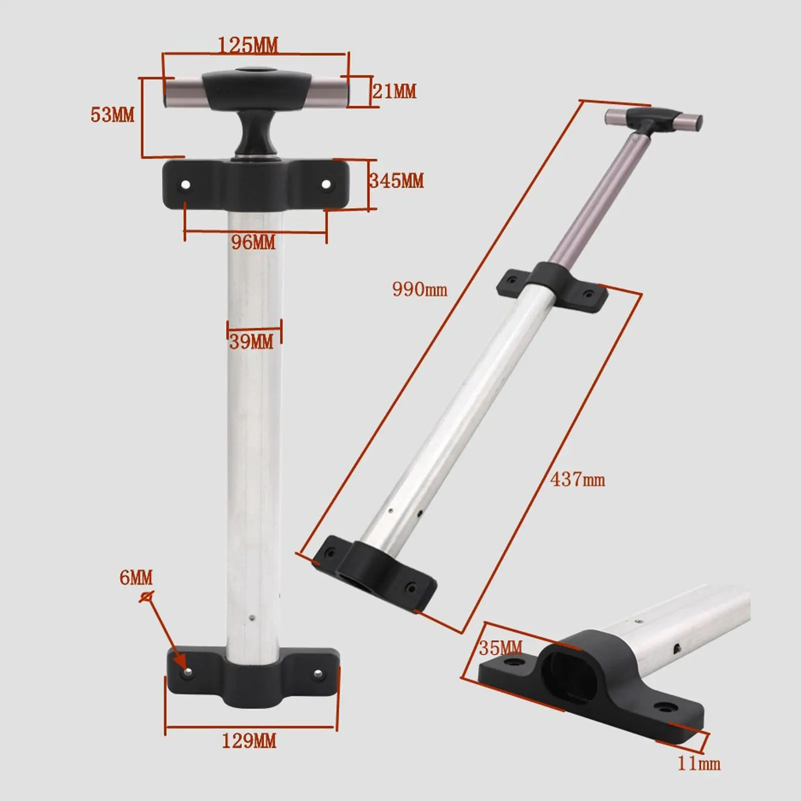 Varilla telescópica con mango para maleta, reemplazo compacto y ligero, varilla de arrastre para cajas, mochila escolar