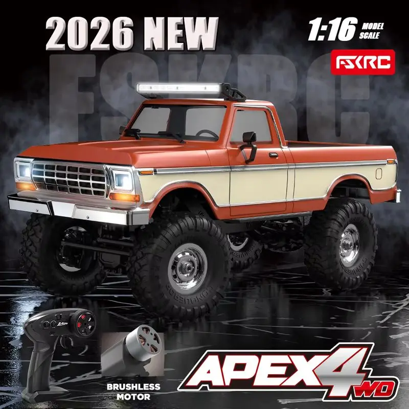 2026 HB 1/16 R1610-1 Brushless Version RC Car -Full Function with Crawler Alloy Drive Shaft LED Lights Off-Road Vehicle RC Toys