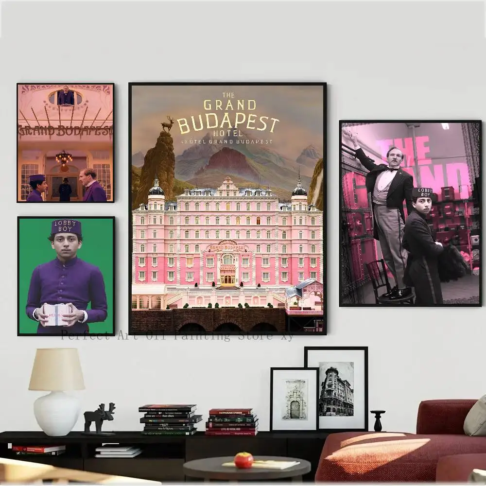 1 قطعة فندق جراند بودابست ملصق ذاتي اللصق فني مقاوم للماء ورقة ملصق مقهى بار غرفة جدار ديكور #2