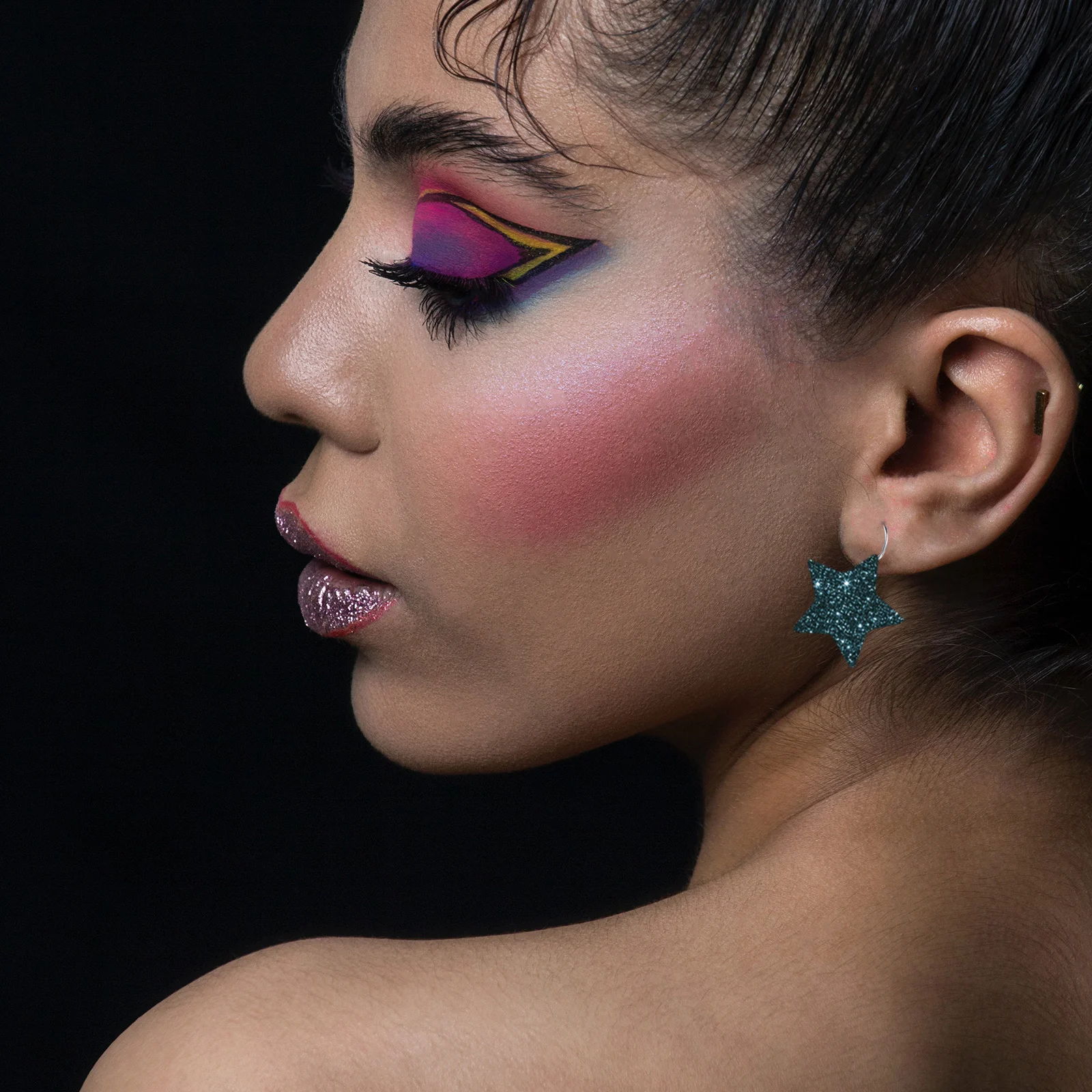 القمر ستار قالب من السيليكون DIY صنع المجوهرات القرط الراتنج الحرفية المفاتيح بوليمر كلاي قلادة قالب الايبوكسي للمجوهرات الأقراط #6