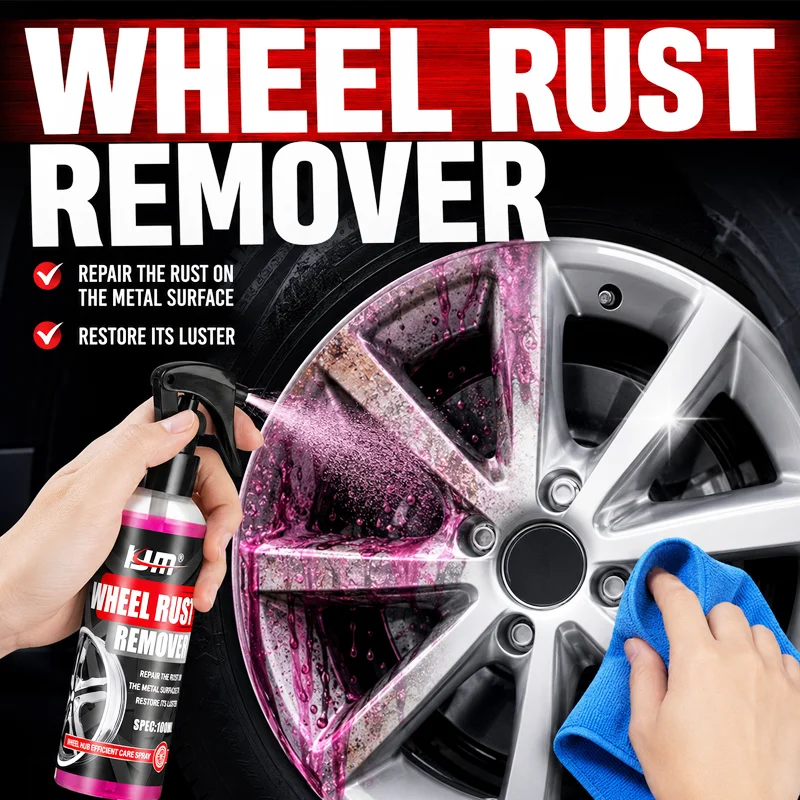 Multi-Surface Wheel Care Rust Remover Spray 100ML Dissolve Iron Rust Brake Dust Protect Alloy Chrome Wheel Surface