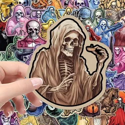 10/30/55PCS Colorful Skull Stickers Waterproof Graffiti Phone Laptop Skateboard Cool Skeleton Decoration Decals Toys Gifts