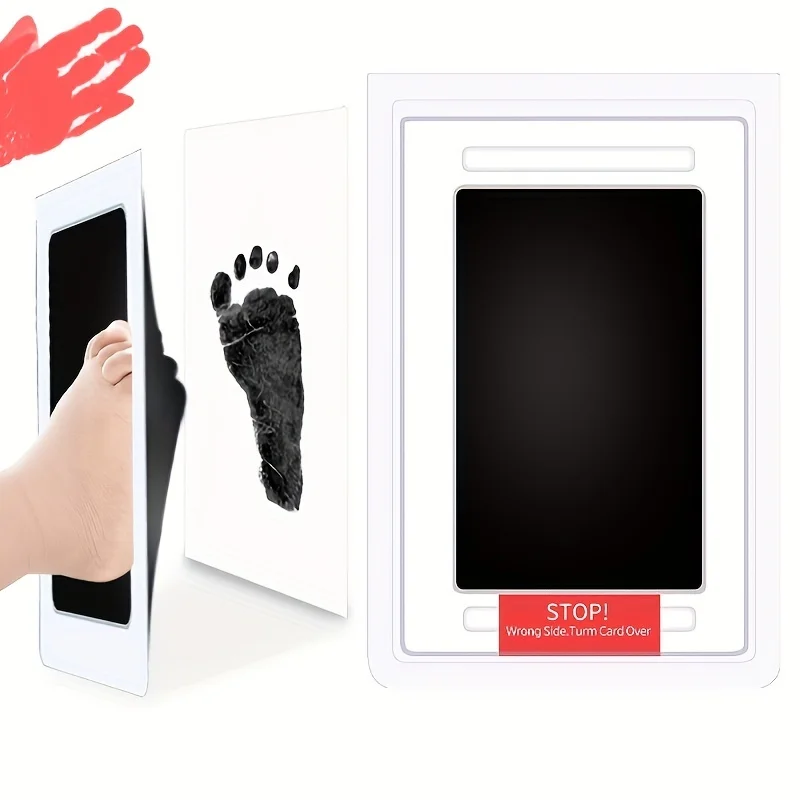 Newborn Footprint Handprint Safe Inkless Pad, Foot Hand Print Kit ,Christmas, Halloween,Thanksgiving Day Gift,Baby Souvenirs