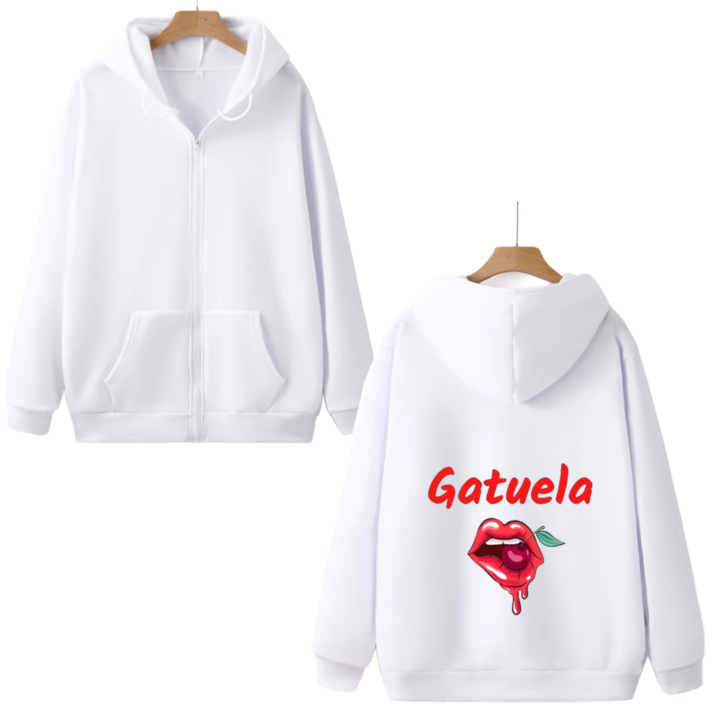 Gatuela Karol G Song Zipper Hoodie Sexy And Fashionable Pattern Print Harajuku Street Style Sweatshirts For Men Women