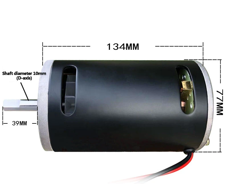 Imagem -02 - Motor de Ímã Permanente dc 12v 300w 3600rpm 24v 500w 7000rpm cw de Alta Potência Ccw Rolamento Duplo