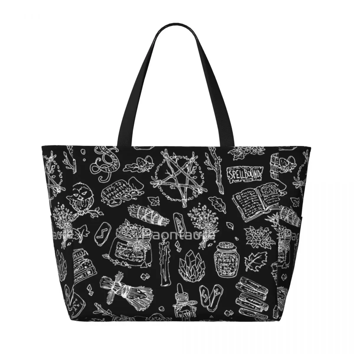 Gothic Beach Travel Bag, Dark Pagan Bruxas Druidas, Sacola Essencial, Feriado, Adulto Viagem, Presente de Aniversário, Multi-Style Pattern