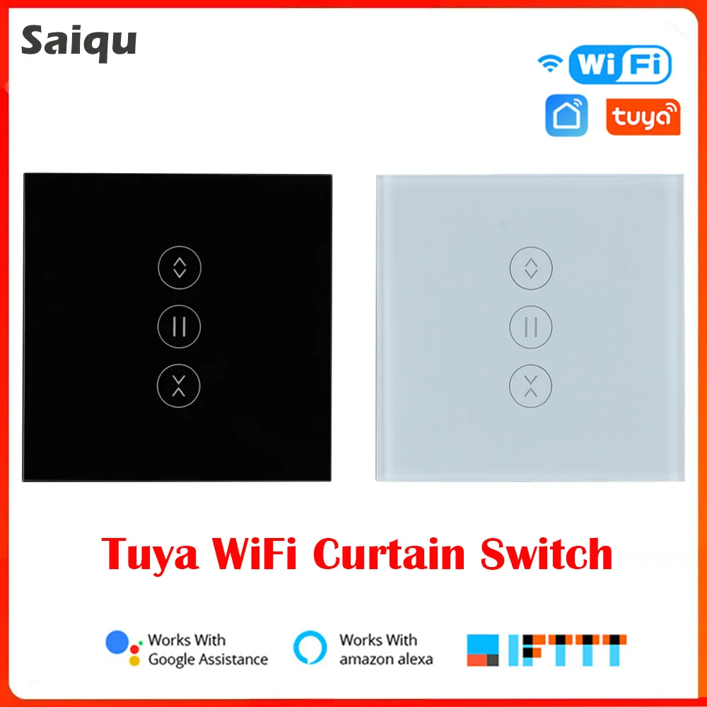 

Tuya WiFi Smart Curtain Switch Blind Roller Shutter Blinds Smart Life APP dimmer switch Google Home for Smart Remote Control