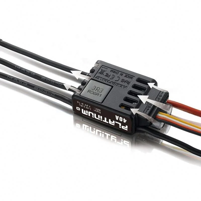 Hobbywing Platinum 25A 40A V4 Regolatore elettronico di velocità senza spazzole ESC per RC Fix-wing Heli FPV Multi-rotore