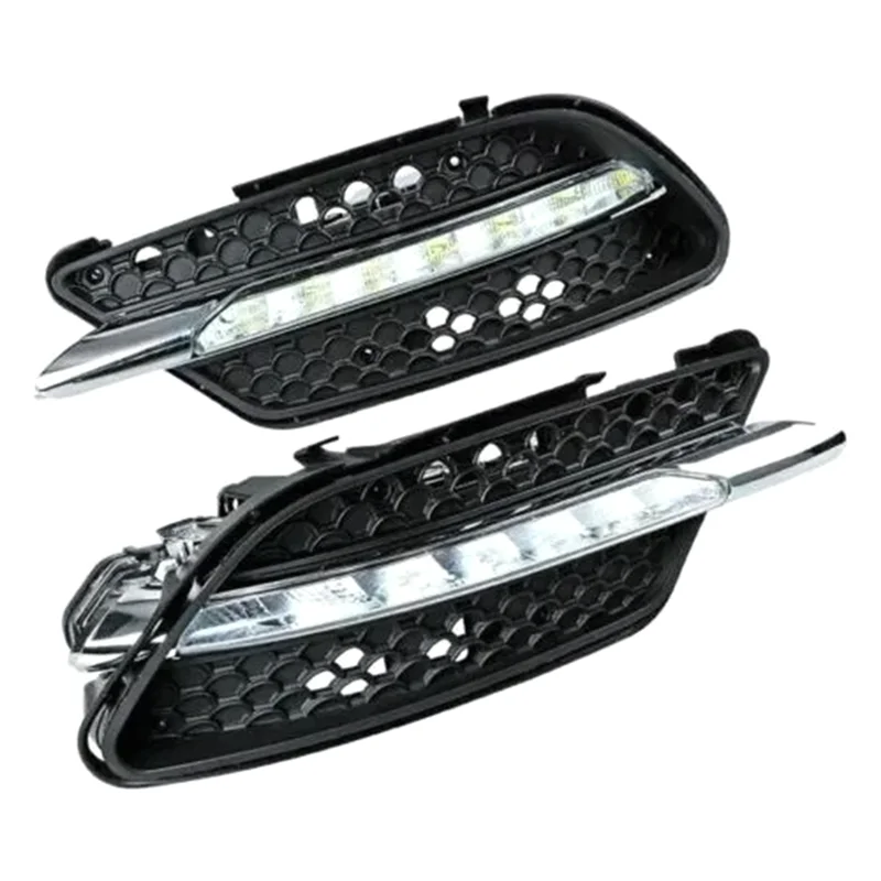 

AR-Car Front Fog Light Grille Cover Honeycomb With Fog Lamps For Mercedes Benz C-Class W204 2008-2010 A2048850353 A2048850253