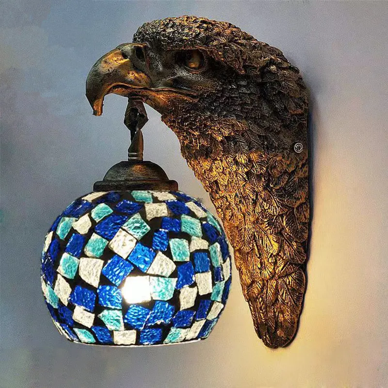 TINNY Contemporary Eagle Wall Lamp Personalized And Creative Living Room Bedroom Hallway Bar Decoration Light