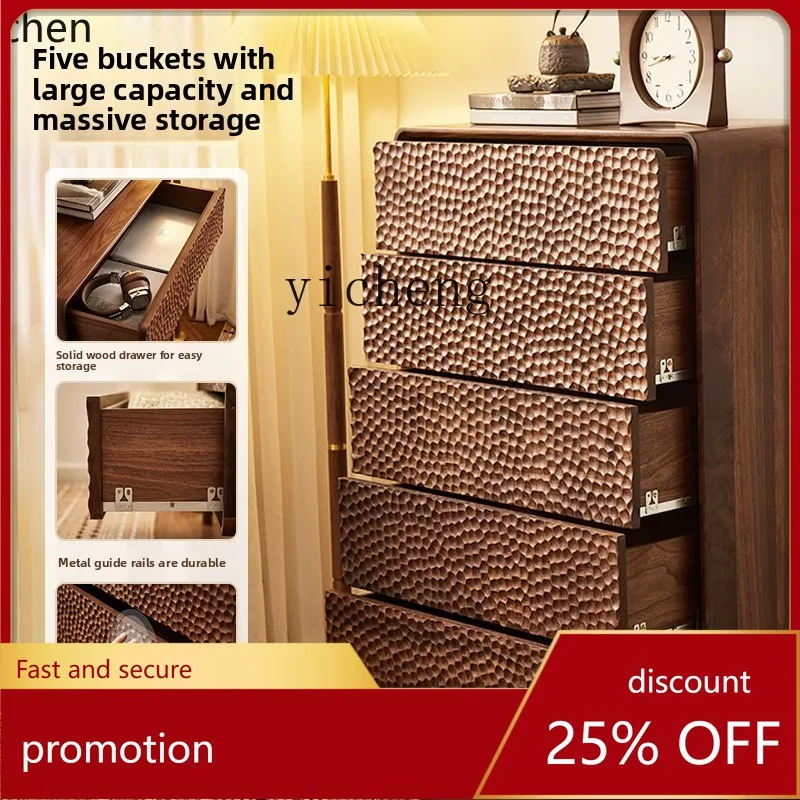 

YFY North American Black Walnut Cabinet Solid Wood Wall-Mounted Drawer Cabinet Storage Cabinet