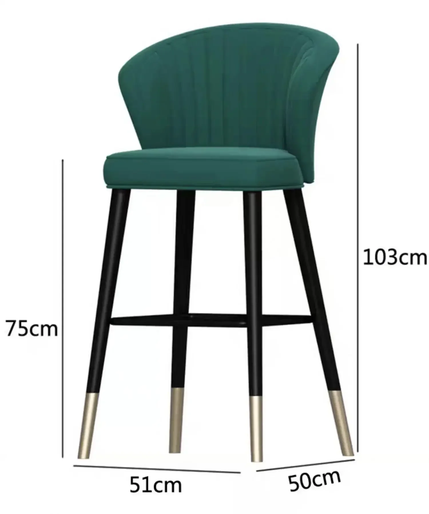 حار مبيعات الشمال كرسي طويل الساق الحديثة بسيطة الأمريكية عالية البراز الساق الحديد مع مسند الظهر البراز #6