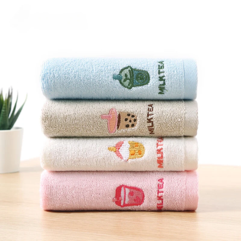 Cotton Baby Towel Cartoon Embroider Kids Bath Towels Soft Absorbent Washcloth Children Bathroom Shower Wipe Face Towel 25x50cm