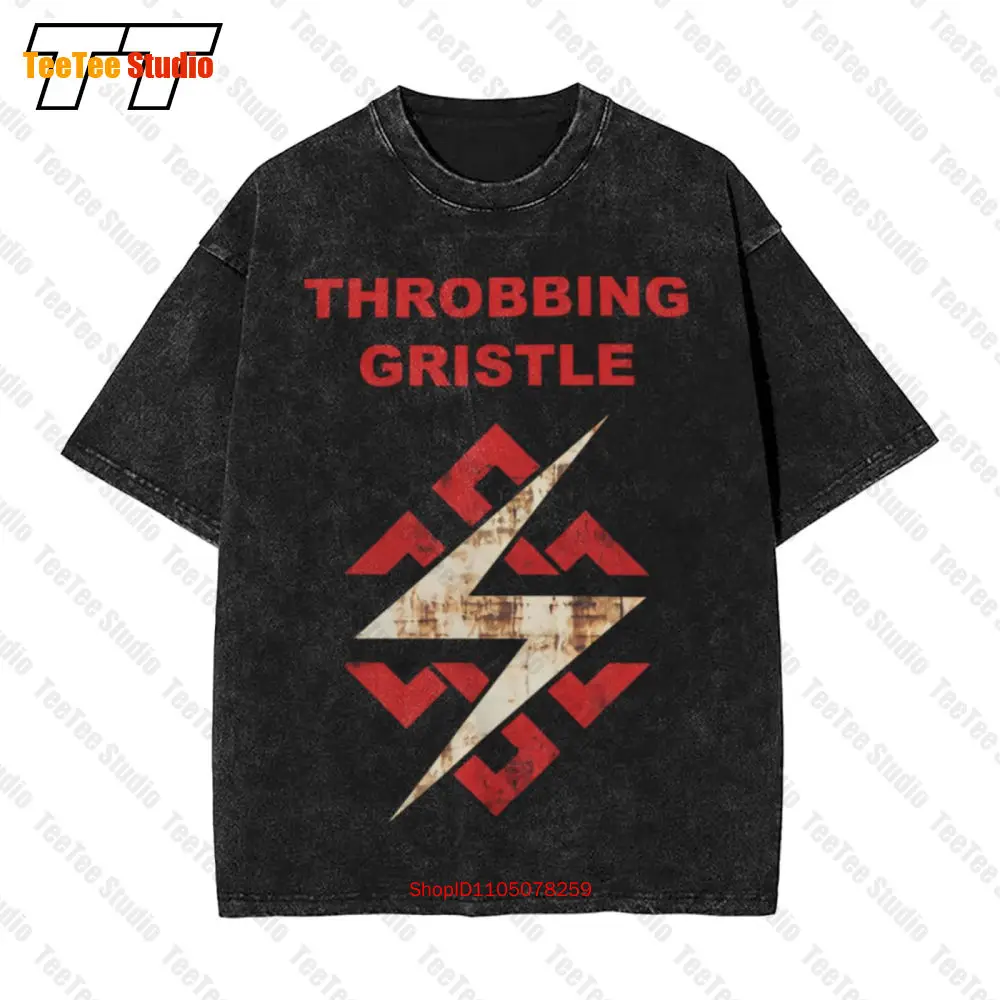 Throbbing Gristle Throbbing Gristle Flash Knot Logo Vintage Oversized T-Shirt V66N