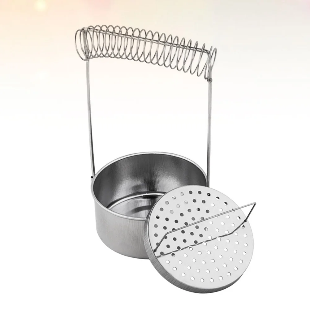 1 szt. Stalowy pojemnik do czyszczenia pędzli malarskich, przenośne akcesoria artystyczne do rysowania, wygodny, oszczędzający miejsce, srebrny.