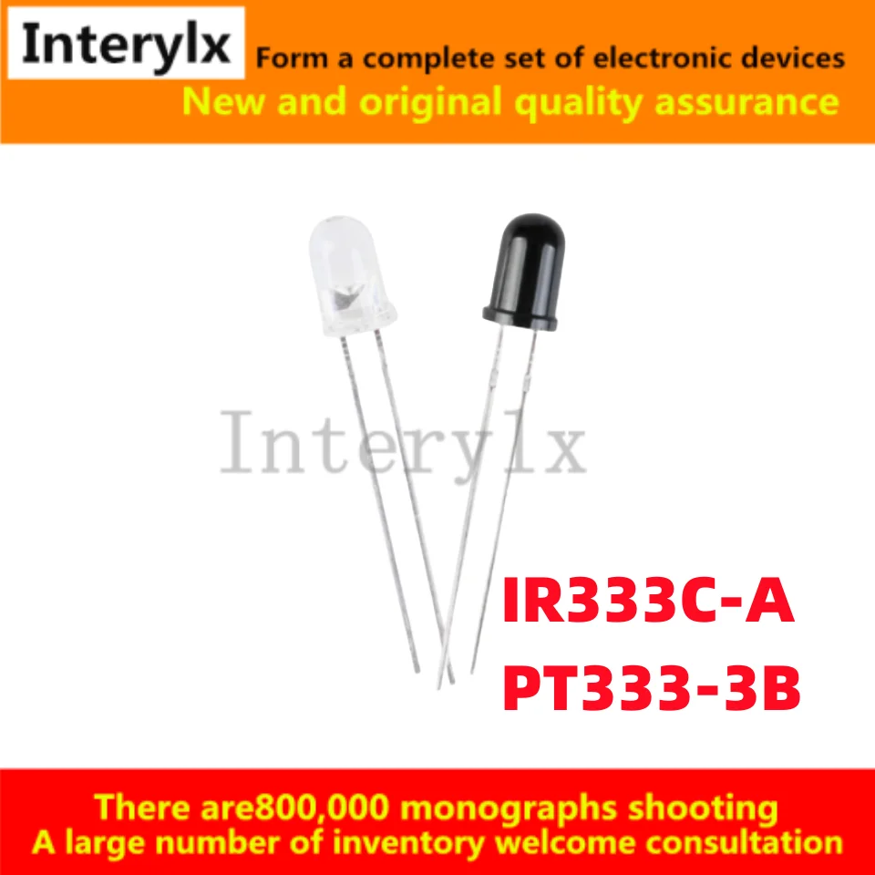 10Pcs/Lot Original genuine direct plug IR333C-A PT333-3B 5mm transmitter tube receiver tube