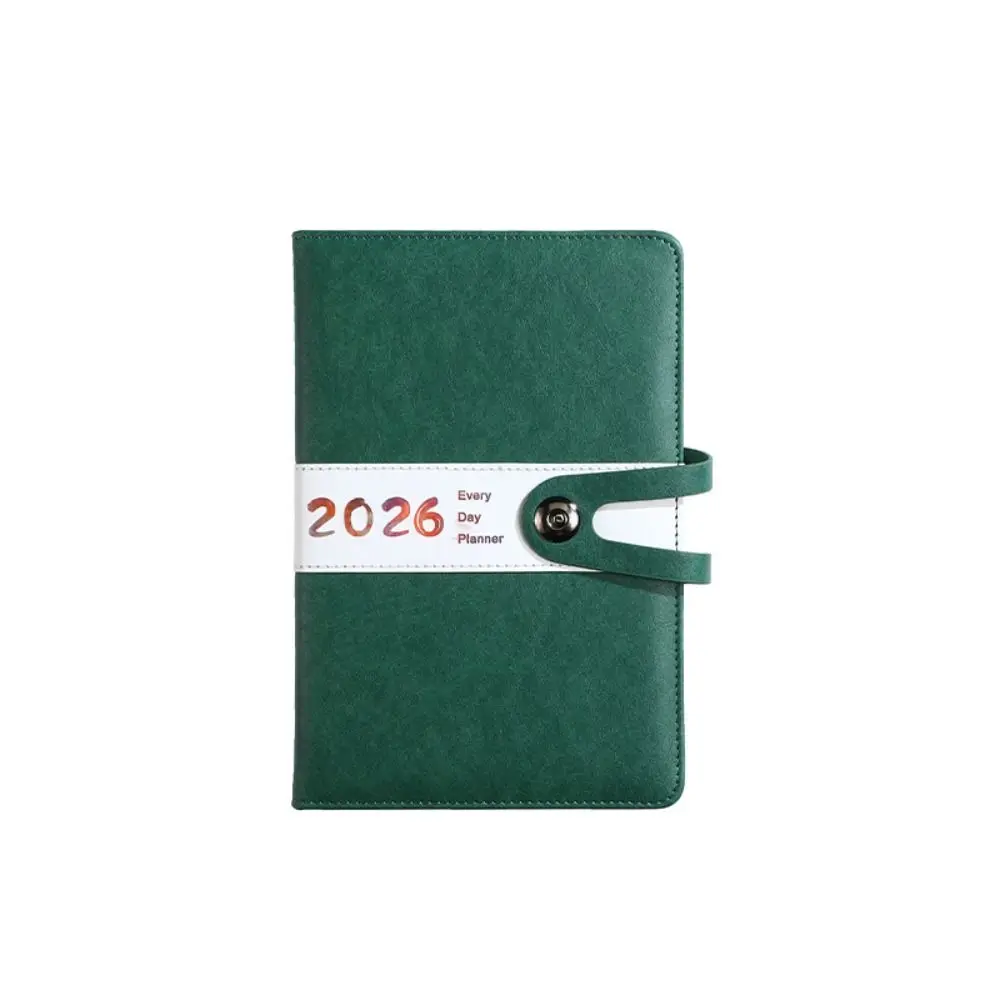 Portable A5 2026 Agenda Book To Do List Planner Reminder Daily Planner Textured PU Schedule Book Students