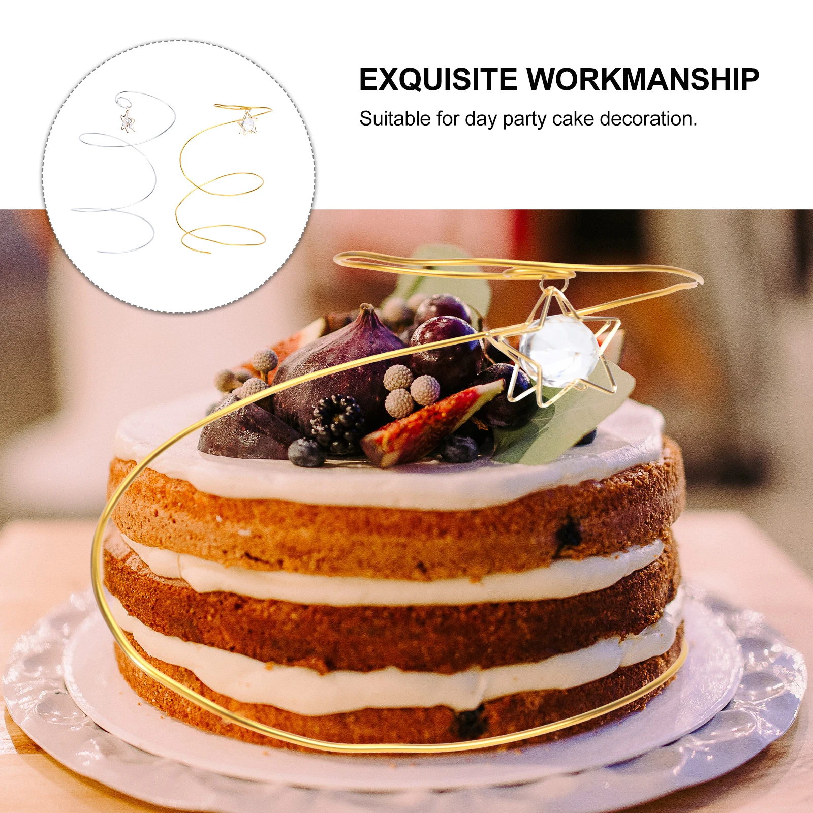 

2pcs Decorative Figurines Cake Toppers For Birthday Party Supplies Home Office Lobby Table Ornament Craft Miniature Cupcake