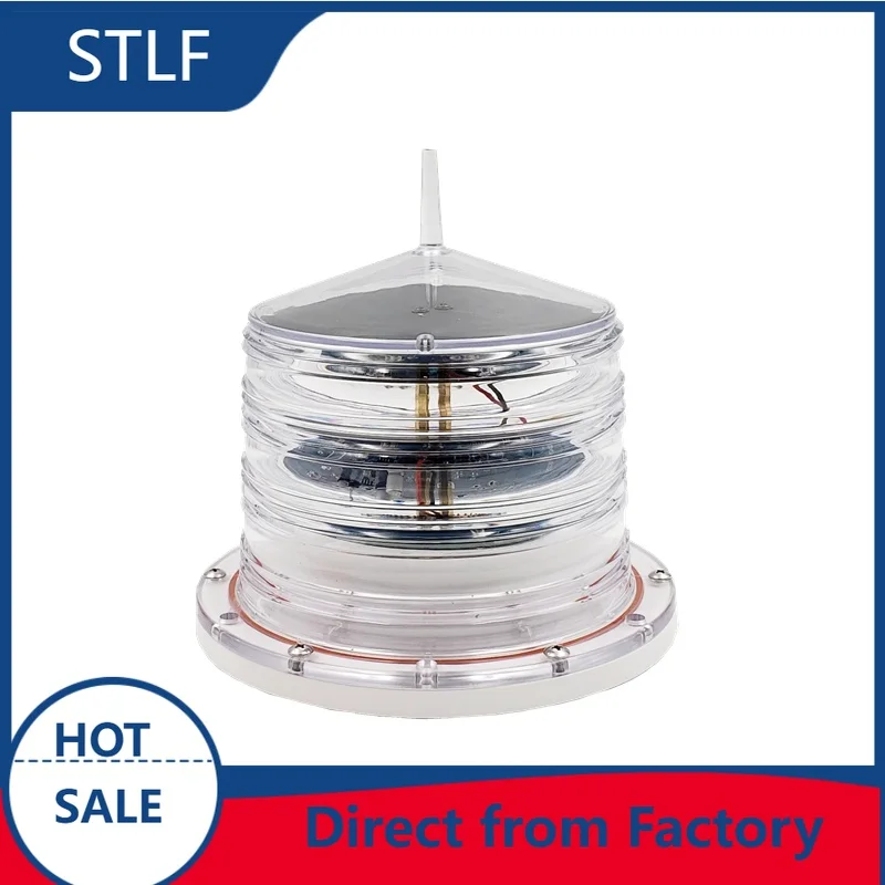 White Color Light Source and Base Solar Led Beacon Indicate Light Marine Boat Light Yacht Lantern