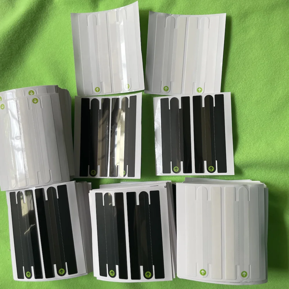 100Sets Wholesale Unprinted Blank Void Tamper Seals Black White Sizes 73/80/86x31mm Security Labels for Cell Phone Repair Reseal