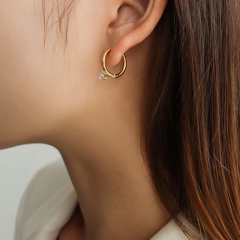 

CINSY Jewelry Stainless Steel Earrings Jewelry For Women Kolczyki Brincos Piercing Christmas Aretes Earrings For Women Pendiente