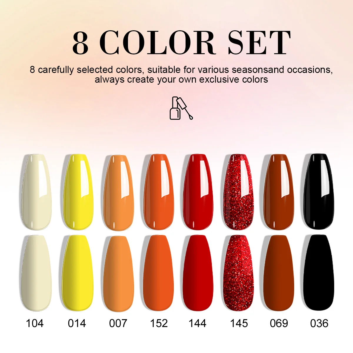 Limegirl 8 cores gel unha polonês kit halloween adesivos de unhas acessórios uv led embeber gel kit base & casaco superior polonês ferramenta de unhas