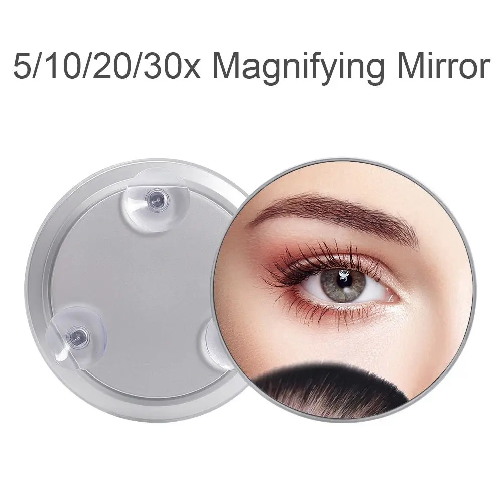 Portable Remove Acne Pores Makeup Mirror Round Shape Makeup Tool 5/10/20/30x Magnifying Mirror White ABS Cosmetics Mirror Girl