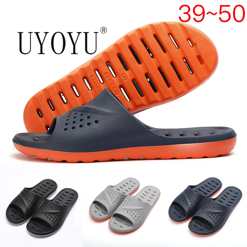 No-Slip Plus Size 39~50 Brand Summer Bathroom Flip Flops Men\'s Sandals Slippers For Home Indoor Casual Designer Shoes Drop Ship