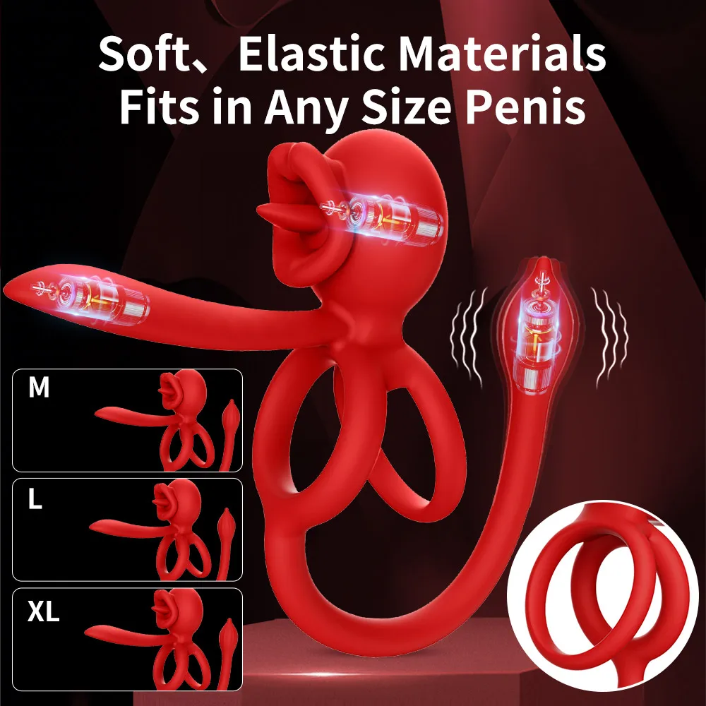 7 Modes Vibrating Cock Ring Sex Toys Penis Ring Vibrator Clitoral  Stimulator with Tongue Licking Adult Couples Sex Toys for Men - AliExpress  66