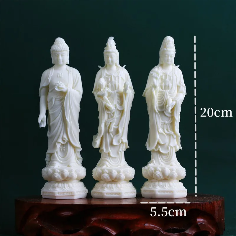Ivory fruit, Bodhi fruit, Buddha statue of Sakyamuni, Bodhisattva Guanyin, Western Three Sages Offering ornaments