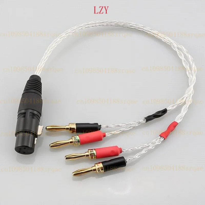 

OCC посеребренный XLR гнездовой 4-контактный разъем Deluxe 4 мм разъем типа «банан» аудиокабель динамик