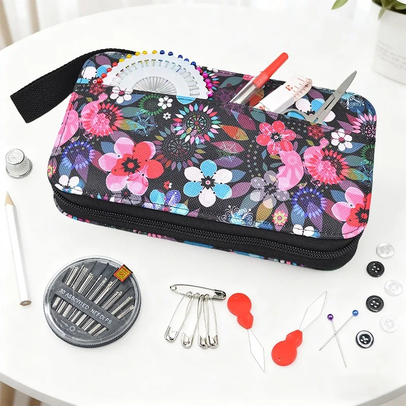 New Floral Pattern Sewing Kit Set - High-quality Diy Handicraft Sewing Kit for Home Use - Sewing Thread Organizer