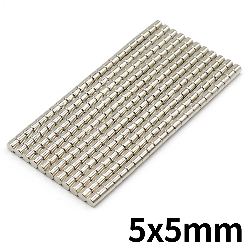 

Neodymium Magnet 5x5 Round NdFeB N35 Super Powerful Small imanes Permanent Magnetic Disc 10/20/50/100/200Pcs