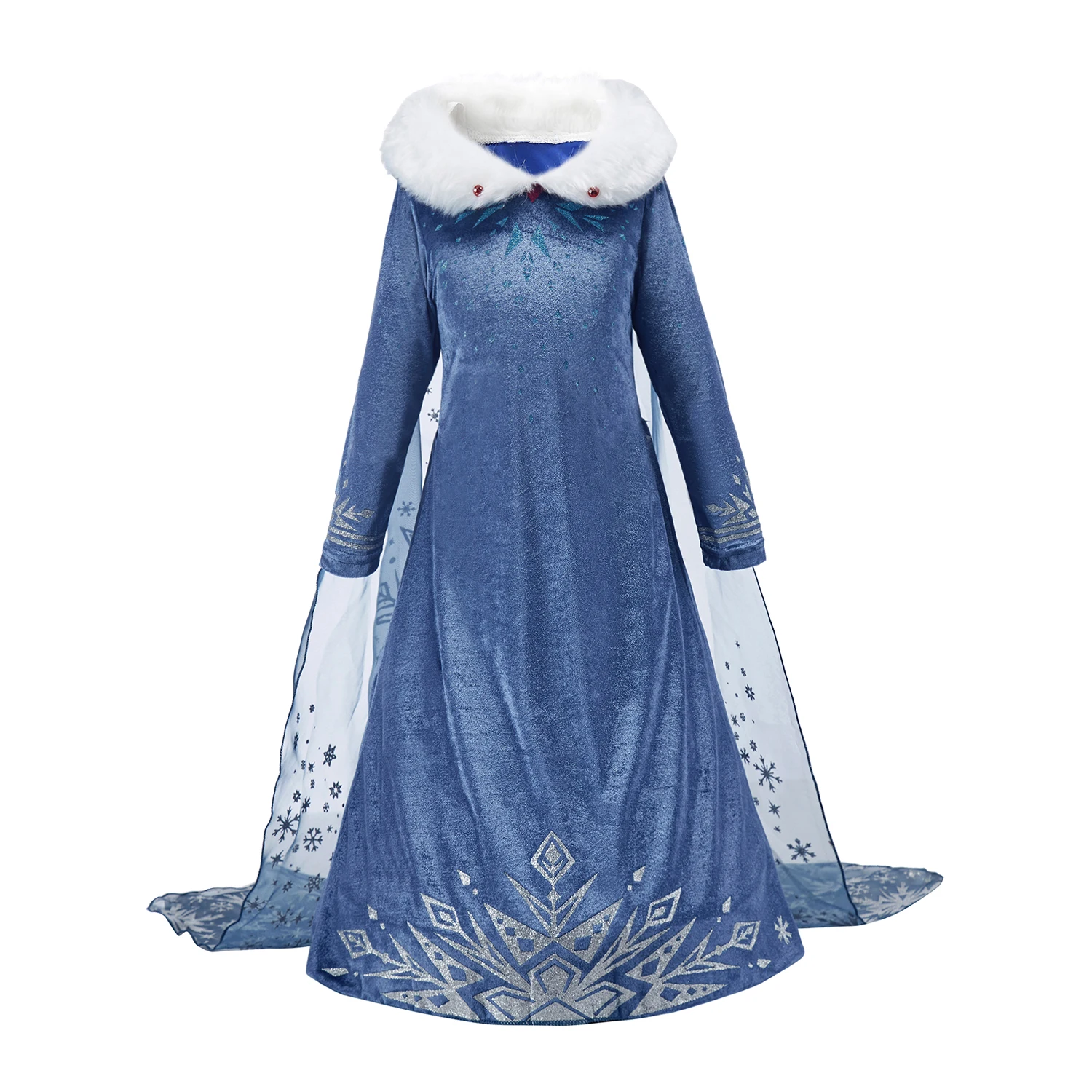 3 5 6 8 10 Years Girls Elsa 2 Costume Kids Halloween Cosplay Princess Dress Children Birthday Party Frocks Clothes Up