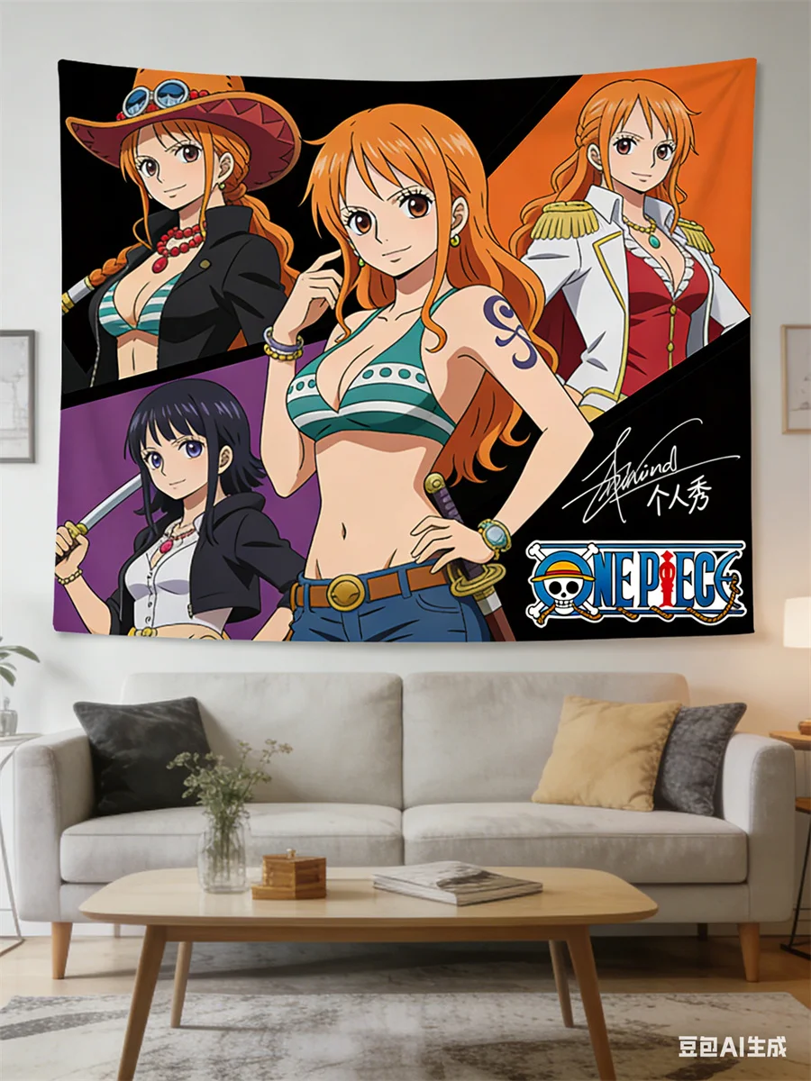 

One Piece Luffy 3D Effect Wall Tapestry - Anime Pirate Flag Themed Hanging Cloth for Bedroom, Living Room & Dorm Decor