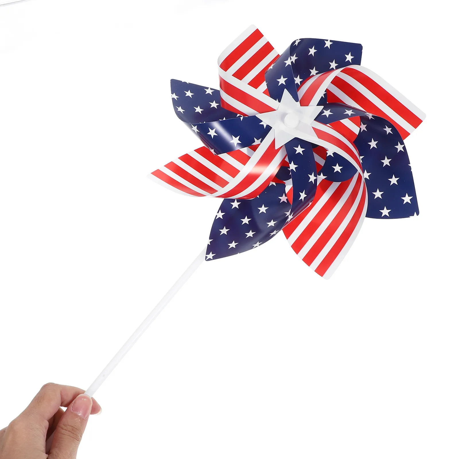 

6Pcs Patriotic 4Th of July Windmill Decor Garden Pinwheel Outdoor Lawn Desk Decoration Party Wedding Photo Prop Scene Decor