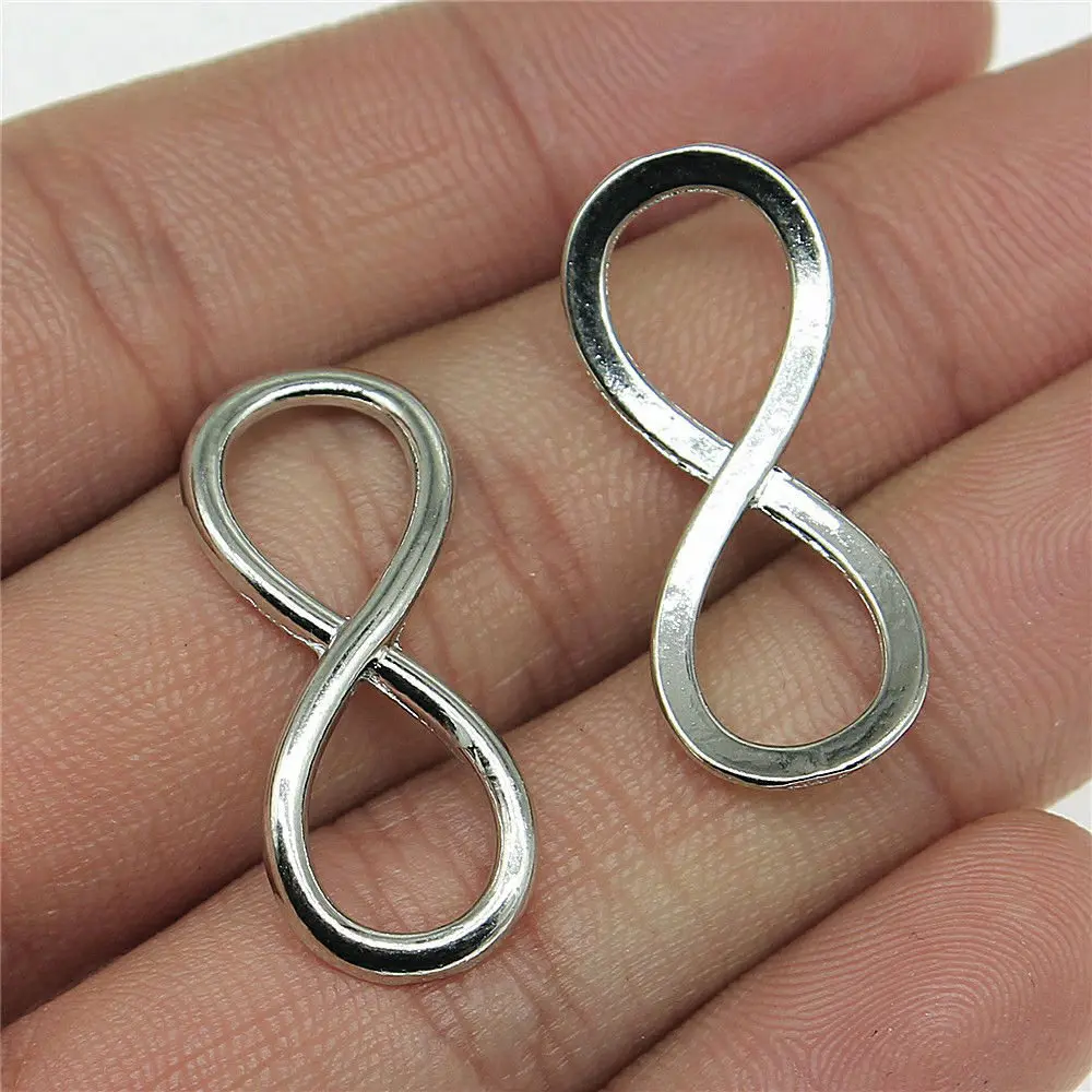 Jewelry Findings Components Infinity Symbol Heart Heartbeat Connector Charms For Bracelets Charm Pendant