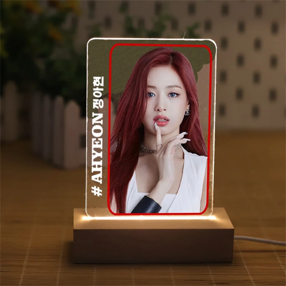 KPOP BABYMONSTER Creative Flash Photo Frame 15CM Acrylic Night Light CHIQUITA PHARITA RUKA ASA RORA AHYEON Fans Daily Supplies