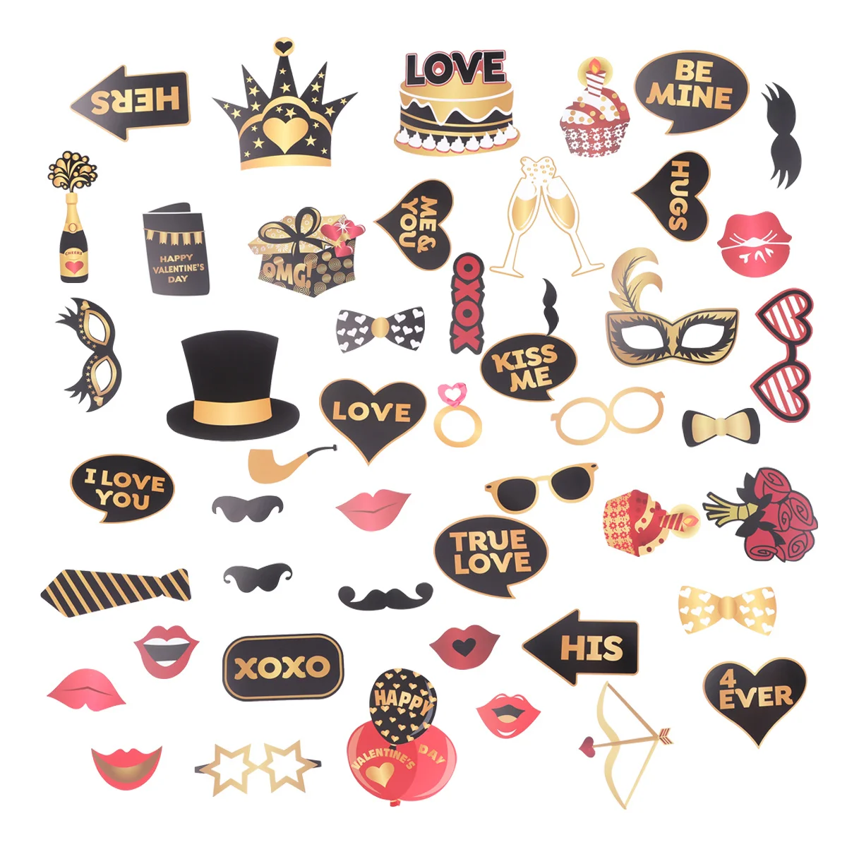 

50Pcs Photo Props Vintage Paper Mustache Creative Funny Party Photo Supplies Wedding Prom Party Favors