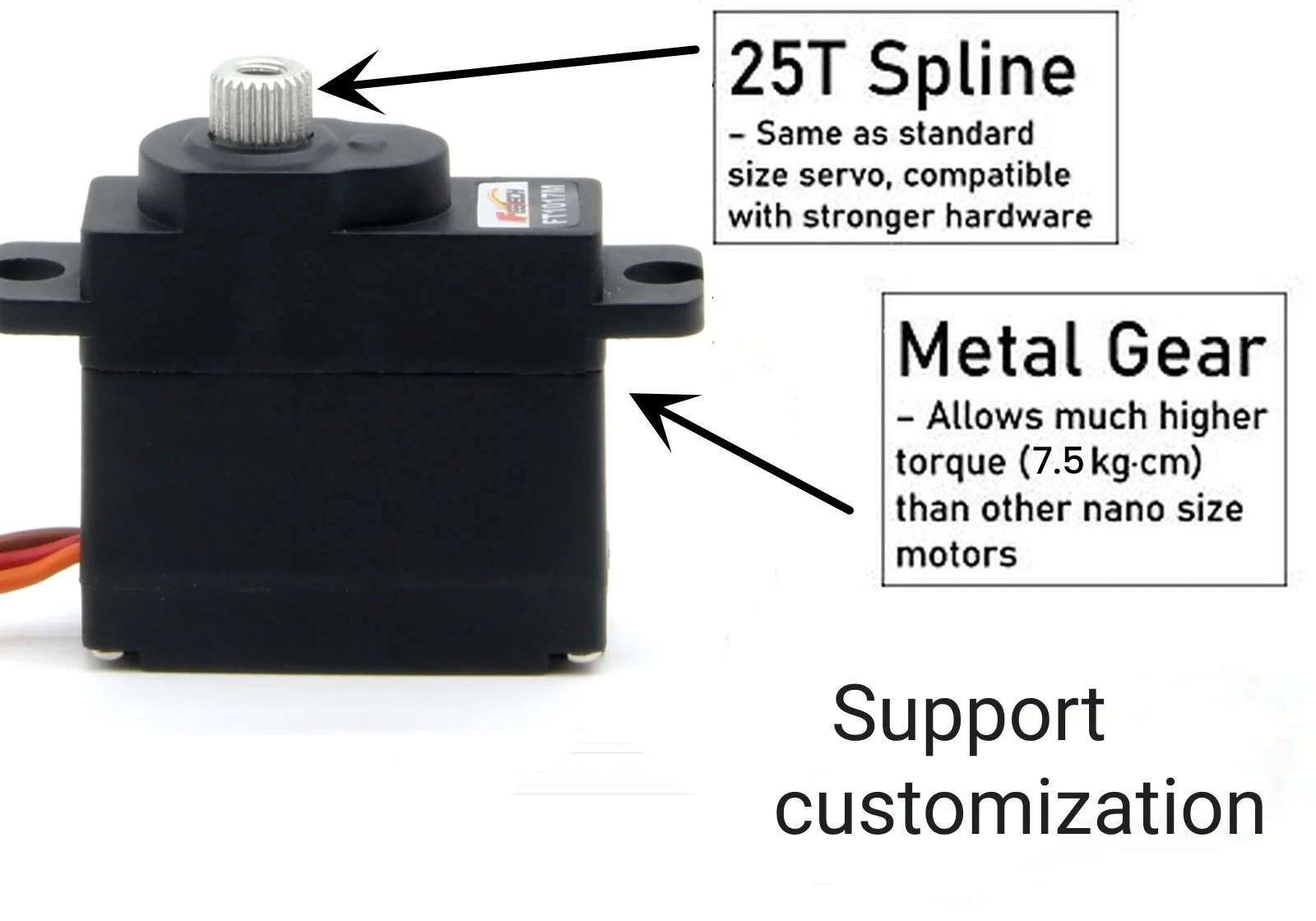 FT1018M 8.5KG Servo 180 Degree Rc Model HV Super Speed Core Motor RC Servo for 1/18 1/8 Scale Models Steering Servo FEETECH