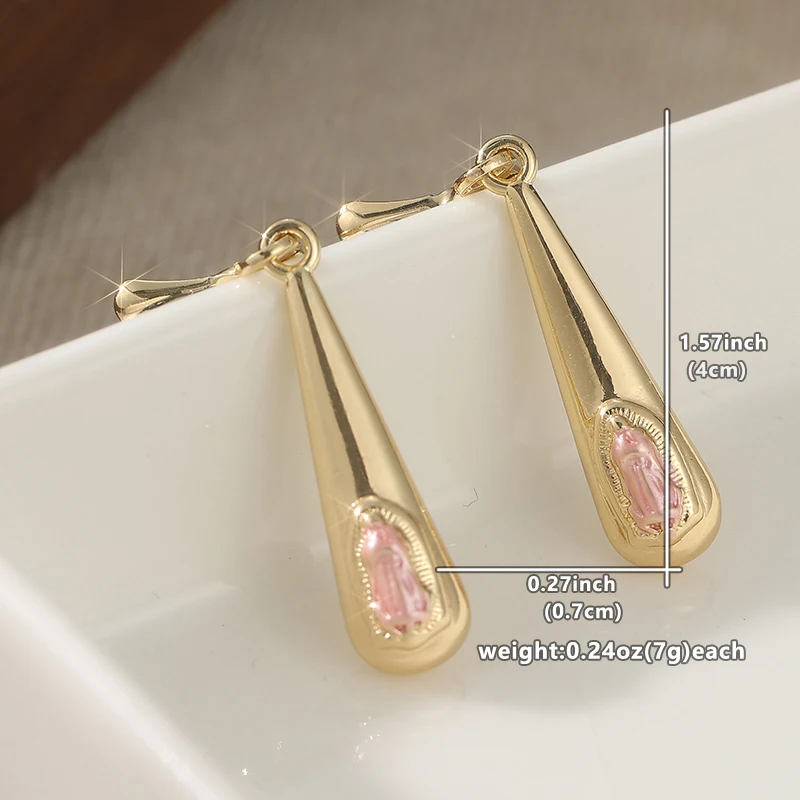 Classic Hand Carved Geometry Dangle Women's Earrings Two Color Metal Daily Wear Party Jewelry Anniversary Gift