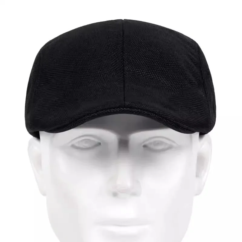 Mens Solid Casette Caps Spring and Summer Outdoor Casual Golf Hats Street Trend Hat image 2