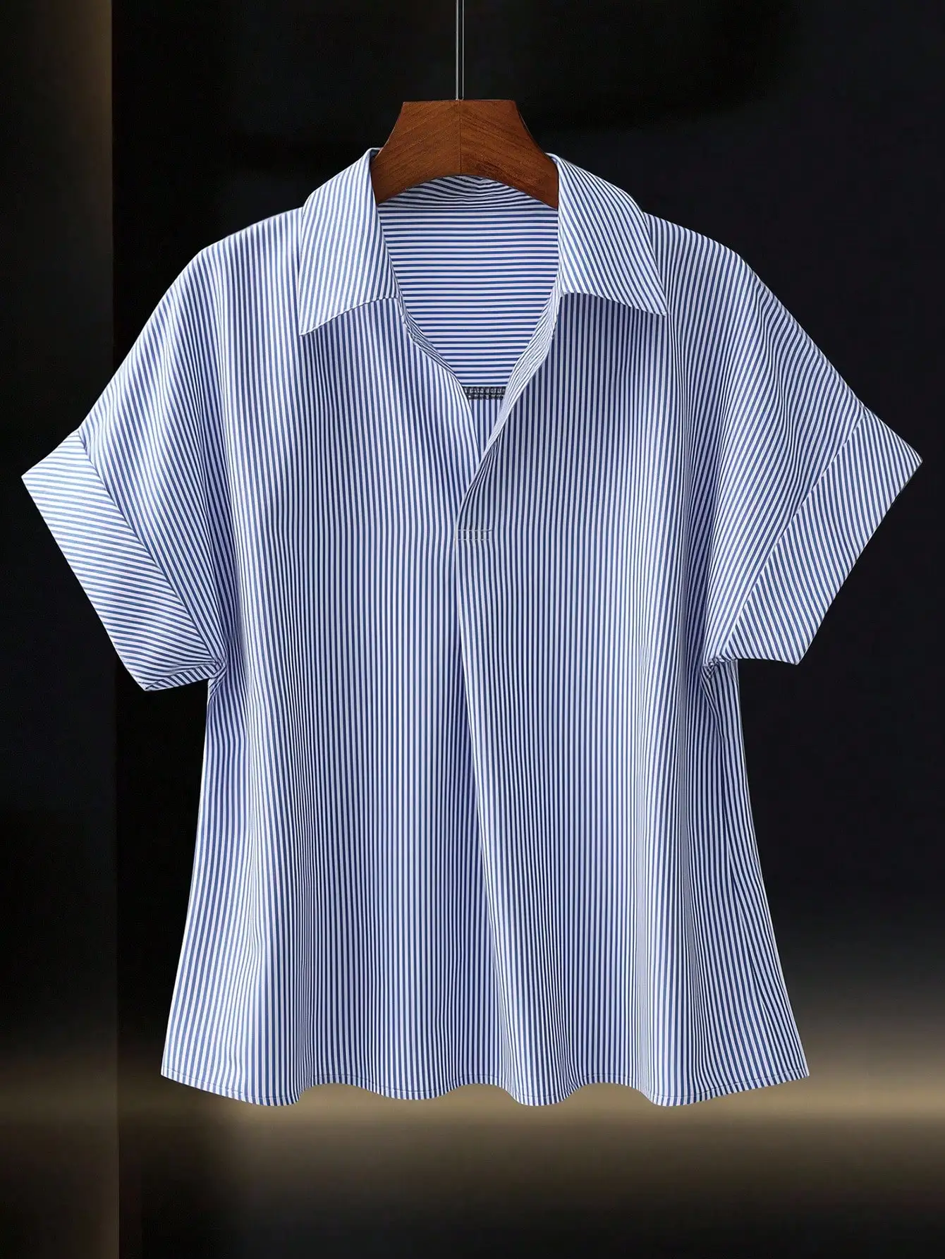 

Loose Batwing Sleeve Striped Shirt Women Casual Oversized Blue White