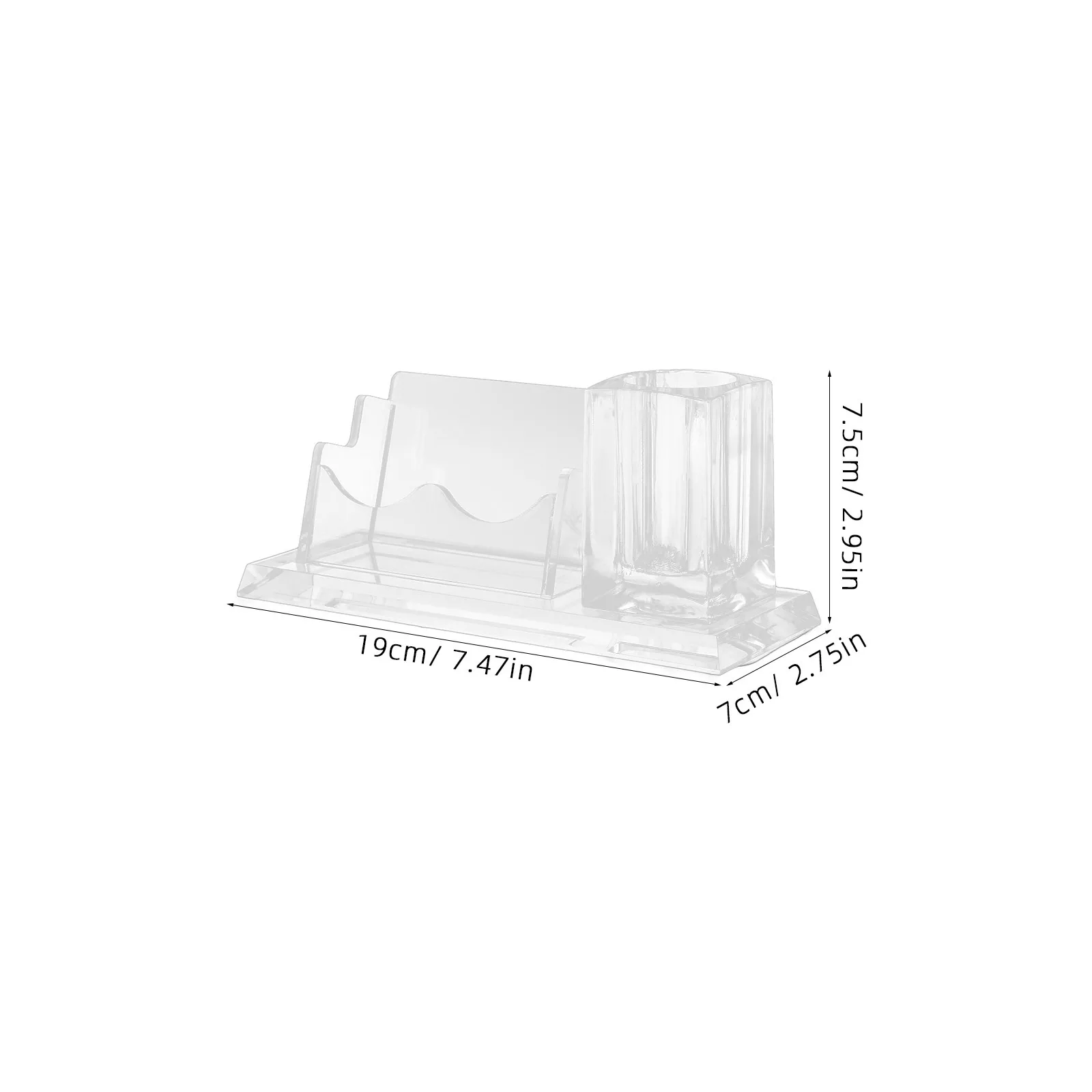 Acryl-Visitenkartenbox, Stifthalter, minimalistischer Schreibtisch-Organizer für den Büro- und Heimgebrauch, vertikaler Kartenständer, Display-Aufbewahrung