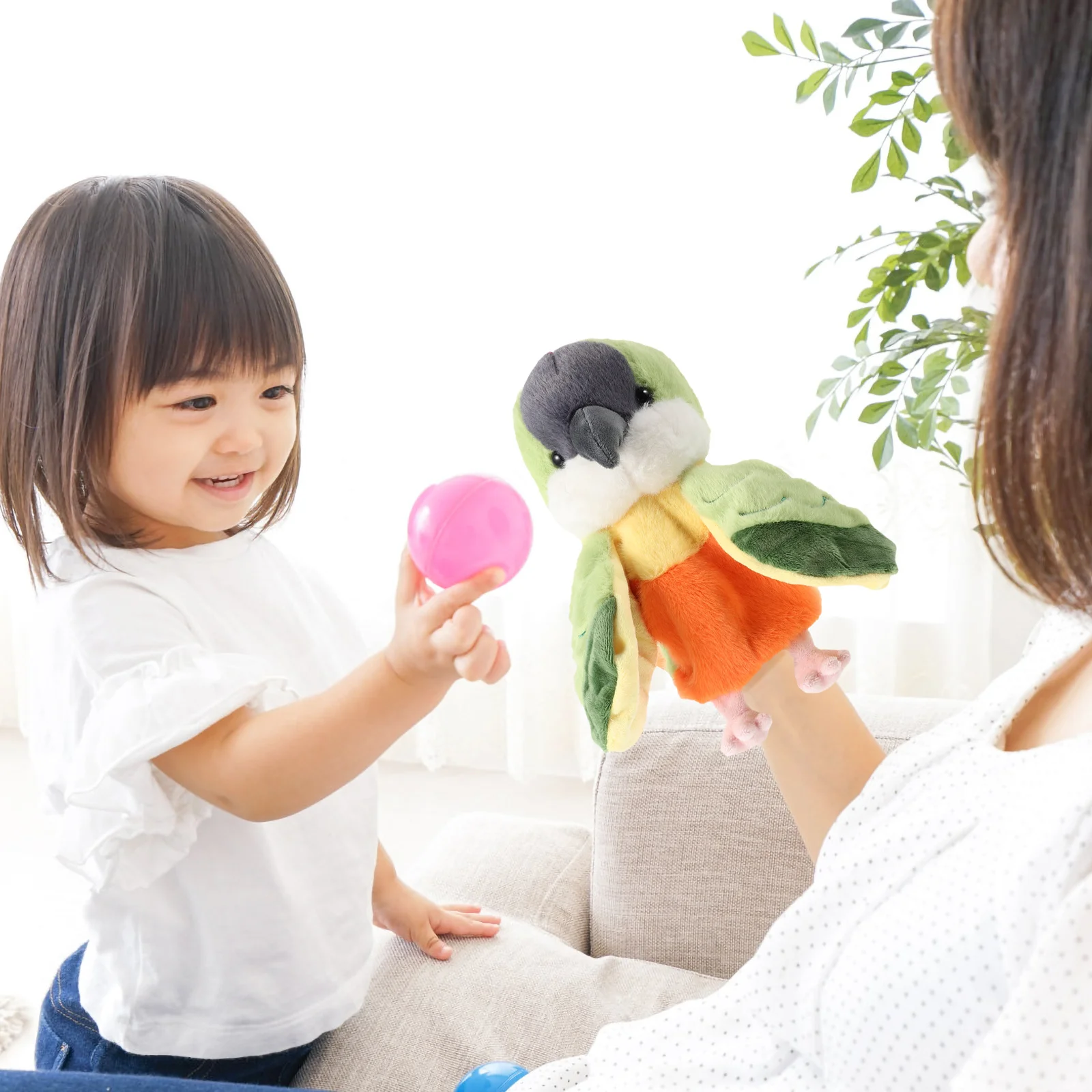 

Попугай, ручная кукла для малышей, мягкие чучела животных, театр рассказов, дошкольное обучение, игра для рождественской вечеринки на Хэллоуин