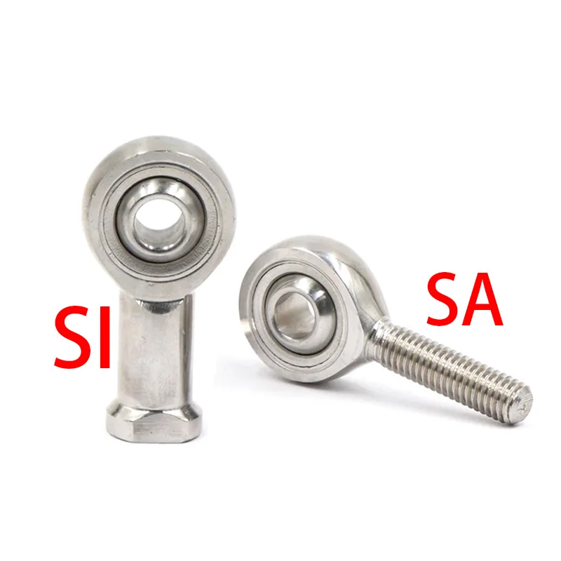 1Pcs SI Female Thread SA Male Thread Stainless Steel Fisheye Joint Rod Ends Bearings Connecting Rod Universal Joint Ball Head